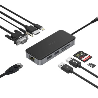 WIWU ALPHA LIGHTNING TO 9 IN 1 HUB A921HRT