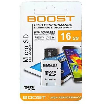 BOOST CARTE MEMOIRE MICRO SD 16GB