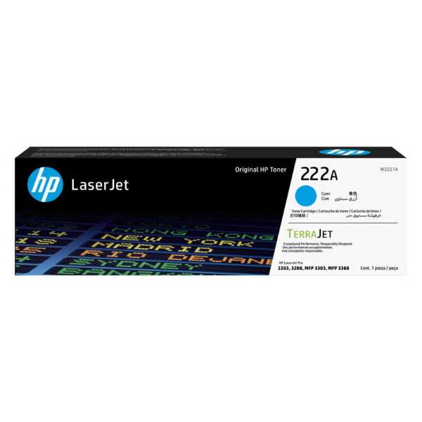 HP 222A (W2221A) - Cyan (Original)