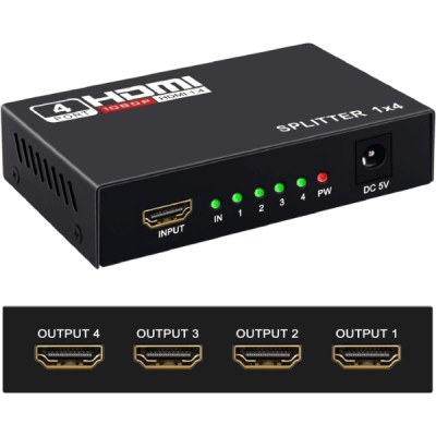 SPLITTER HDMI 1X4 4K -ULTRA HD RS-SHD1X4