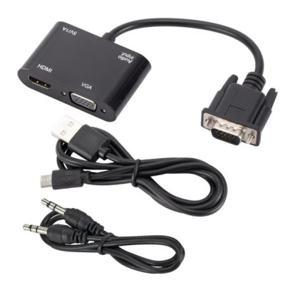 Convertisseur VGA vers HDMI & VGA + AUDIO / RS-VGAHDVGA