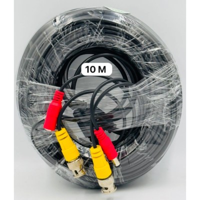 Câble coaxial RG59 BNC + DC - 10M