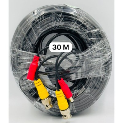 Câble coaxial RG59 BNC + DC - 30M