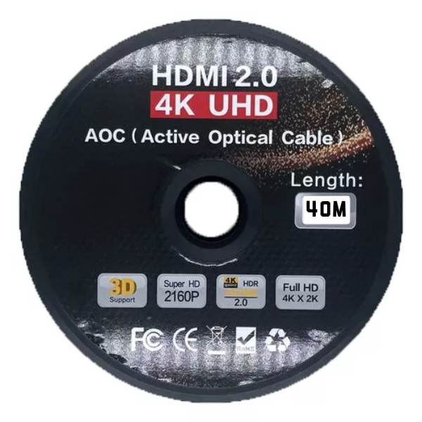 CABLE HDMI FIBRE 2.0/2.1 AOC (ACTIVE OPTICAL CABLE) 40M / RS-HDFIB40M