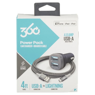 360 POWER PACK CAR CHARGER / CHARGEUR CAR  / CHARGEUR AUTO