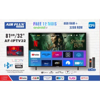 Téléviseur AIRFLUX Smart TV 32" + 1 AN IPTV AF-IPTV32