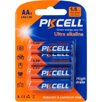 PKCELL ULTRA ALCALINE BATTERIE LR6 AA / R6 / VRAGUE / 15Paquets
