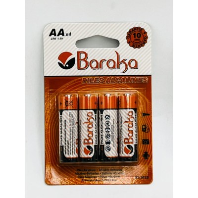 BARAKA PILES ALCALINES BATTERIE BRK-AA