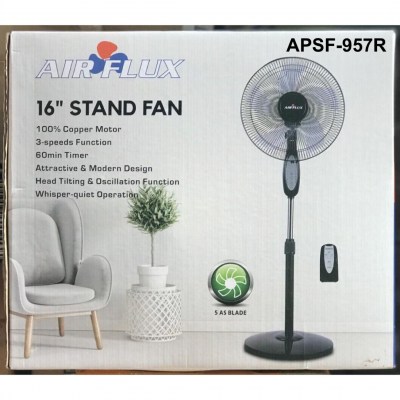 AIRFLUX VENTILO AIR FLUX APSF-957R+COMMANDE / 16"STAND FAN