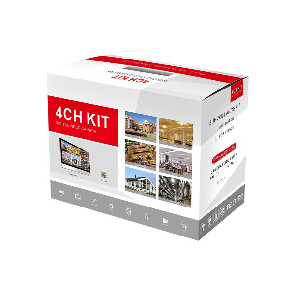 VIDEO OUTDOOR CAMERA 4CH KIT 2MP kit4
