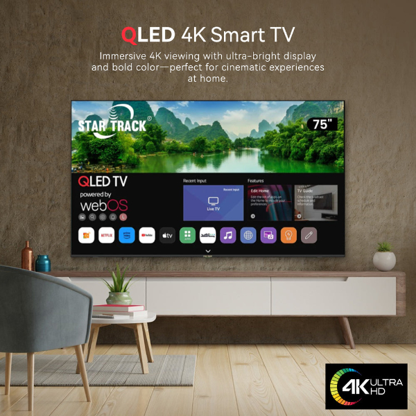 Téléviseur Star Track Smart TV QLED 4K 75"  ST-75KQ-AZ2300WEB