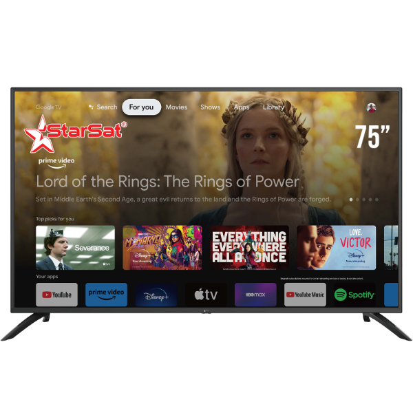 Téléviseur StarSat Google TV 4K 75" SV-EL75T2S2G
