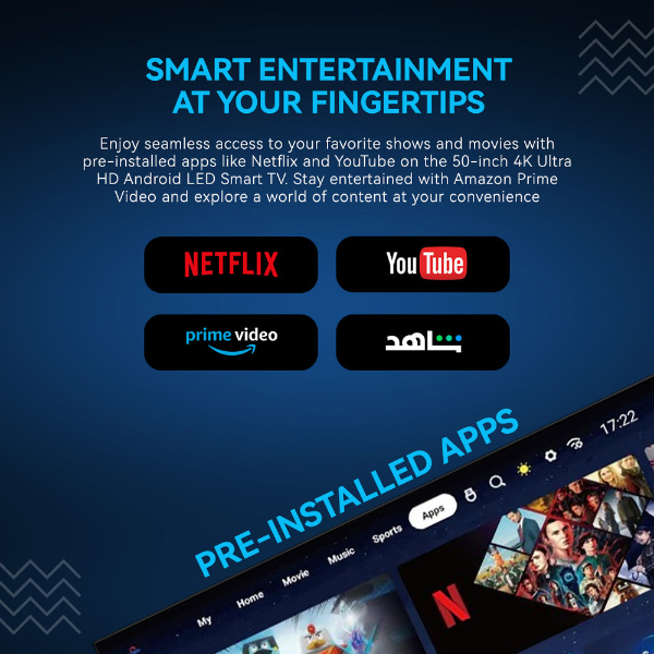 Téléviseur Star Track Smart TV 4K 50" ST-50K-AZ2200-SMART